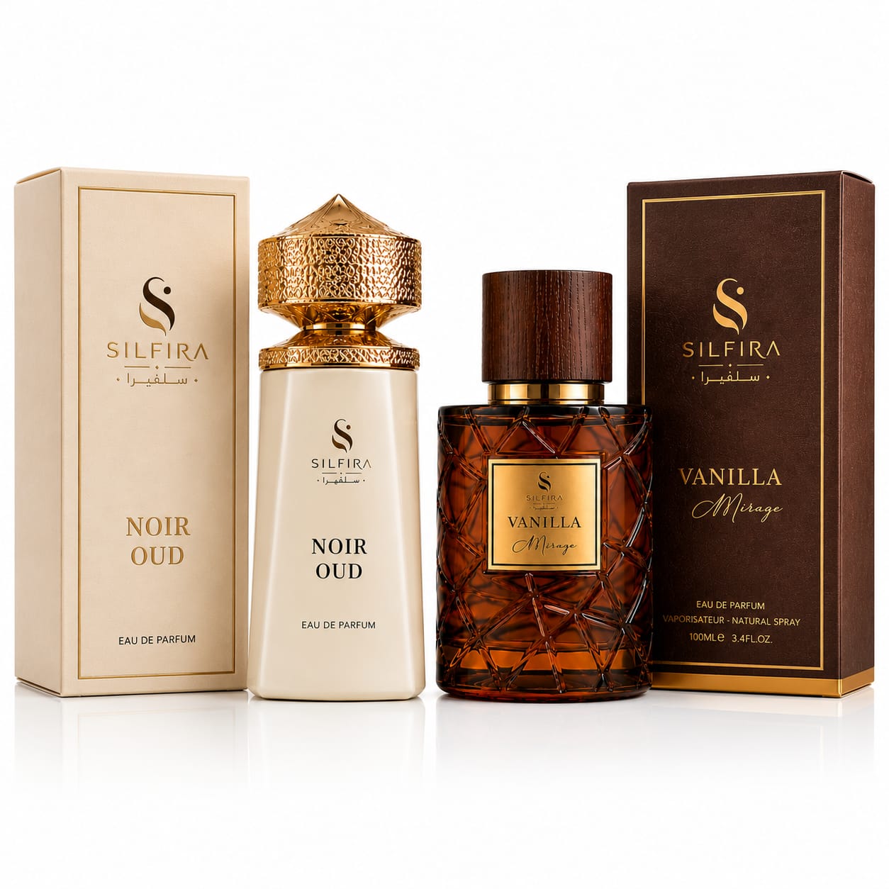 Noir Oud × Vanilla Mirage Duo Pack | Luxury Unisex Eau de Parfum Collection | 2 × 100ml