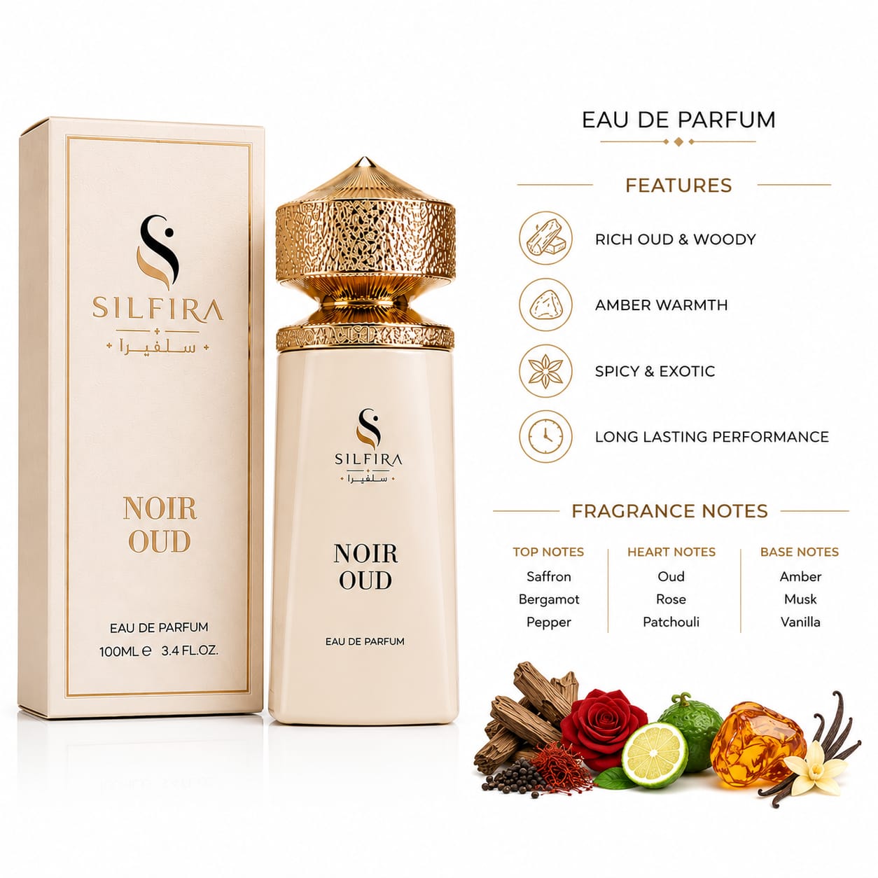 Luxury Perfume Trio Pack | Noir Oud, Montaire Sport & Vanilla Mirage | 3 × 100ml